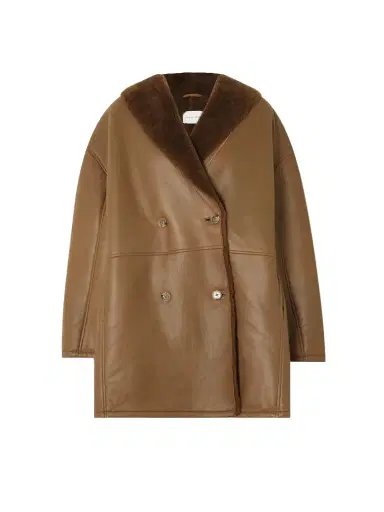 LOULOU STUDIO + Net Sustain Namo Oversized Double-breasted Shearling Coat | Thumbnail 1 LOULOU STUDIO + Net Sustain Namo Oversized Double-breasted Shearling Coat | Thumbnail 1