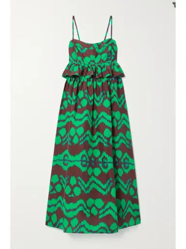 Ulla Johnson Amaliya Printed Silk Midi Dress | Thumbnail 1 Ulla Johnson Amaliya Printed Silk Midi Dress | Thumbnail 1