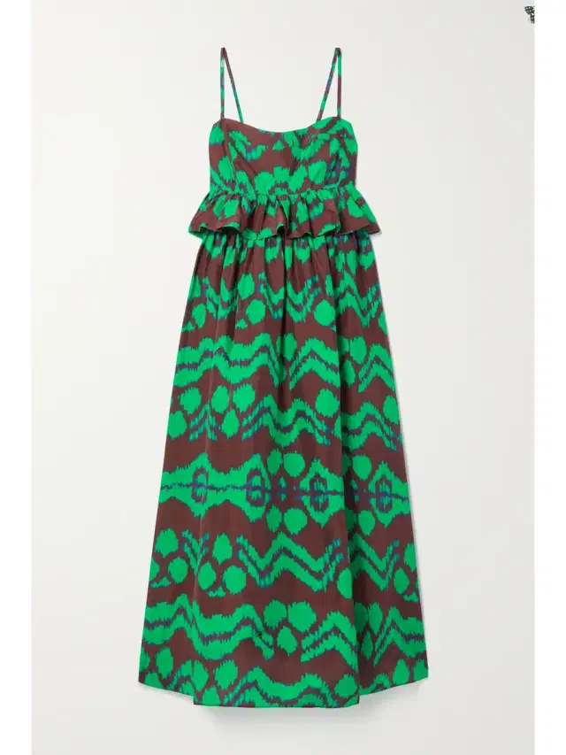 Amaliya Printed Silk Midi Dress Amaliya Printed Silk Midi Dress