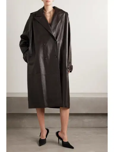 16ARLINGTON Eglan Double-breasted Leather Trench Coat | Thumbnail 3 16ARLINGTON Eglan Double-breasted Leather Trench Coat | Thumbnail 3