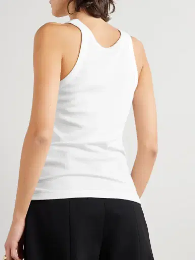 TOTEME + Net Sustain Curved Ribbed Stretch Organic Cotton-jersey Tank | Thumbnail 4