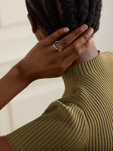 Spinelli Kilcollin Orion Set Of Three Sterling Silver And 18-karat Yellow And Rose Gold Rings | Thumbnail 2