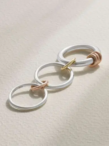 Spinelli Kilcollin Orion Set Of Three Sterling Silver And 18-karat Yellow And Rose Gold Rings | Thumbnail 3