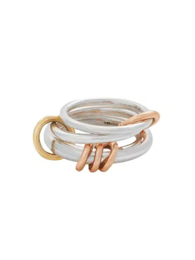 Spinelli Kilcollin Orion Set Of Three Sterling Silver And 18-karat Yellow And Rose Gold Rings | Thumbnail 1