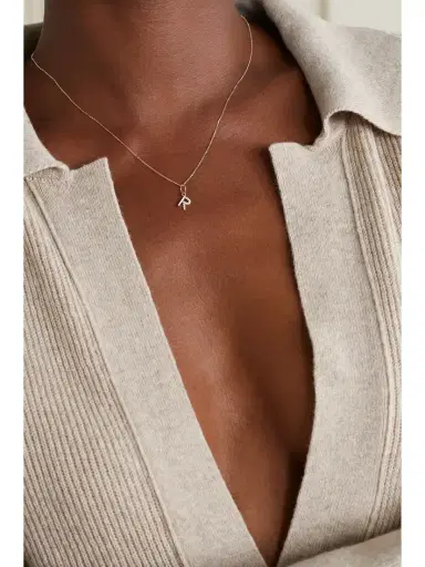 Mateo Initial 14-karat Gold Diamond Necklace | Thumbnail 2