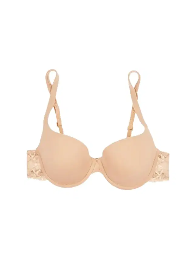 Souple Lace-trimmed Stretch Cotton-blend Jersey Contour Bra