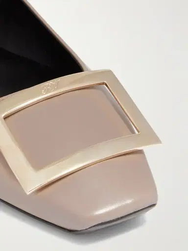 Roger Vivier Quadrata Trompette Embellished Leather Ballet Flats | Thumbnail 4
