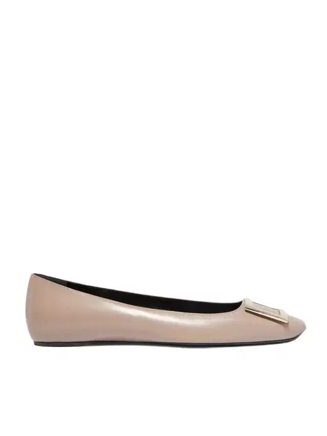 Roger Vivier Quadrata Trompette Embellished Leather Ballet Flats