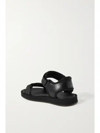 The Row Hook And Loop Leather And Stretch Sandals | Thumbnail 3 The Row Hook And Loop Leather And Stretch Sandals | Thumbnail 3