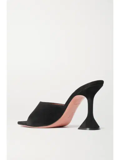 Amina Muaddi Lupita Suede Mules | Thumbnail 3