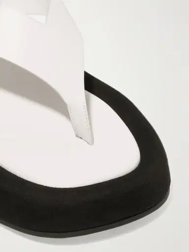 The Row Ginza Two-tone Leather And Suede Platform Flip Flops | Thumbnail 4 The Row Ginza Two-tone Leather And Suede Platform Flip Flops | Thumbnail 4