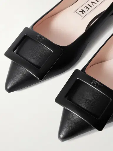 Roger Vivier Gommettine Buckled Leather Ballet Flats | Thumbnail 4 Roger Vivier Gommettine Buckled Leather Ballet Flats | Thumbnail 4