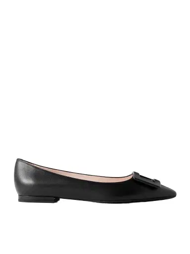 Roger Vivier Gommettine Buckled Leather Ballet Flats | Thumbnail 1 Roger Vivier Gommettine Buckled Leather Ballet Flats | Thumbnail 1