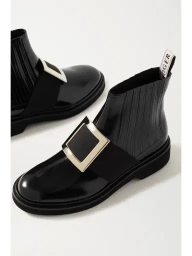 Roger Vivier Viv Ranger Embellished Patent-leather Chelsea Boots | Thumbnail 4 Roger Vivier Viv Ranger Embellished Patent-leather Chelsea Boots | Thumbnail 4