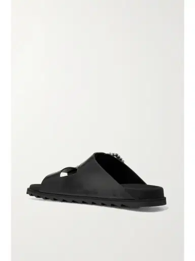 Roger Vivier Slidy Viv Crystal-embellished Leather Slides | Thumbnail 3