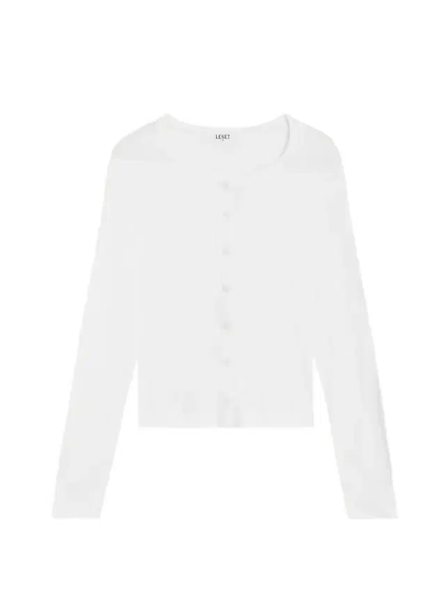 LESET Pointelle-knit Cotton-jersey Cardigan