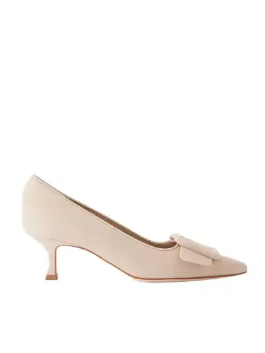 Manolo Blahnik Maysale 50 Buckled Suede Pumps | Thumbnail 1 Manolo Blahnik Maysale 50 Buckled Suede Pumps | Thumbnail 1