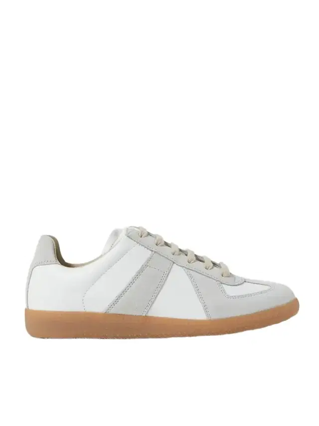 Maison Margiela Replica Leather And Suede Sneakers