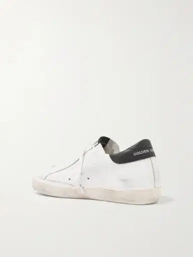 Golden Goose Superstar Distressed Glittered Leather Sneakers | Thumbnail 3 Golden Goose Superstar Distressed Glittered Leather Sneakers | Thumbnail 3