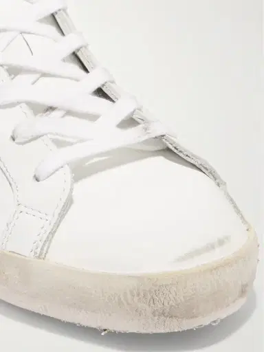 Golden Goose Superstar Distressed Glittered Leather Sneakers | Thumbnail 4 Golden Goose Superstar Distressed Glittered Leather Sneakers | Thumbnail 4