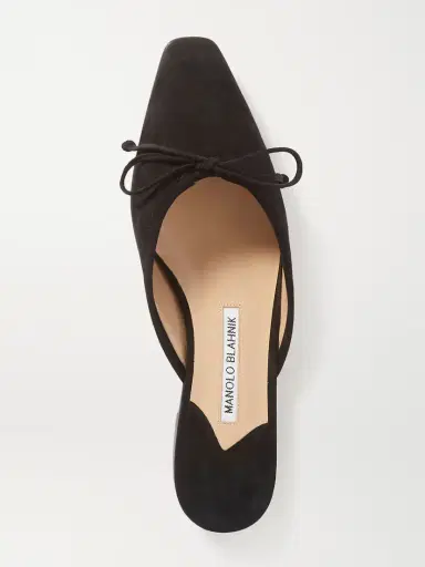 Manolo Blahnik Ballerimu Bow-detailed Suede Slip-ons | Thumbnail 5 Manolo Blahnik Ballerimu Bow-detailed Suede Slip-ons | Thumbnail 5