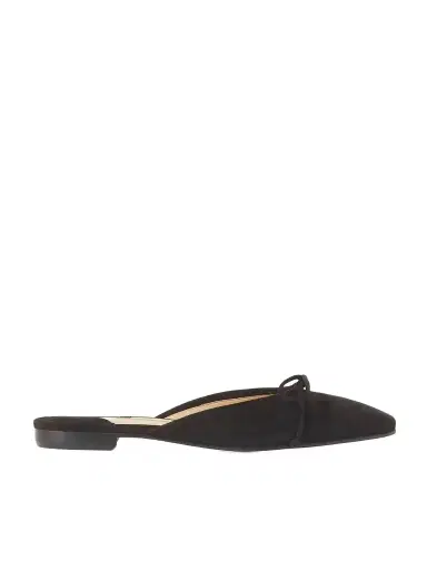 Manolo Blahnik Ballerimu Bow-detailed Suede Slip-ons | Thumbnail 1 Manolo Blahnik Ballerimu Bow-detailed Suede Slip-ons | Thumbnail 1