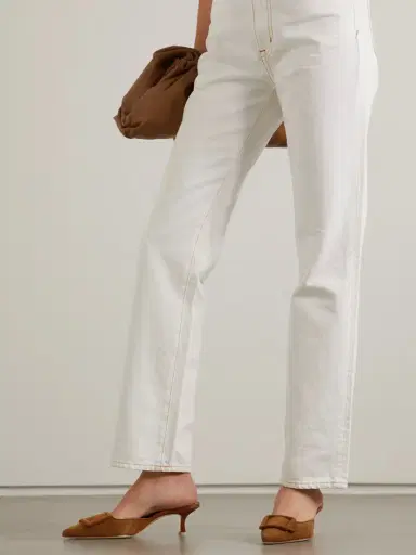 Manolo Blahnik Maysale 50 Buckled Suede Mules | Thumbnail 2 Manolo Blahnik Maysale 50 Buckled Suede Mules | Thumbnail 2