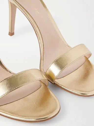 Gianvito Rossi Portofino 85 Metallic Leather Sandals | Thumbnail 4