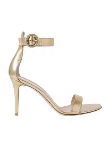 Gianvito Rossi Portofino 85 Metallic Leather Sandals | Thumbnail 1