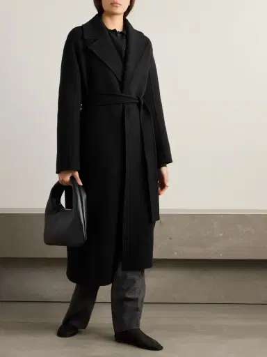 The Row Essentials Malika Belted Wool-blend Felt Coat | Thumbnail 3 The Row Essentials Malika Belted Wool-blend Felt Coat | Thumbnail 3