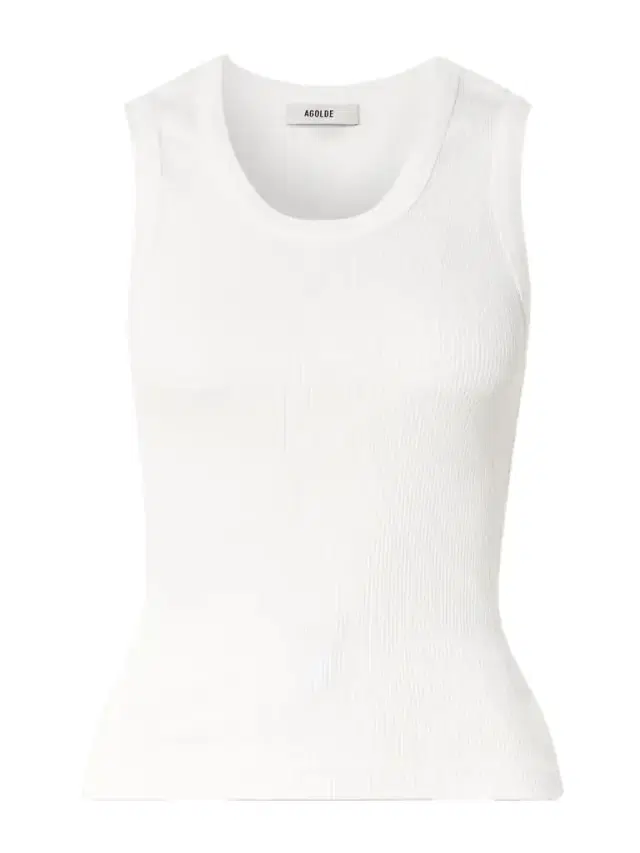 Poppy Ribbed Stretch Organic Cotton And Lyocell-blend Jersey Tank