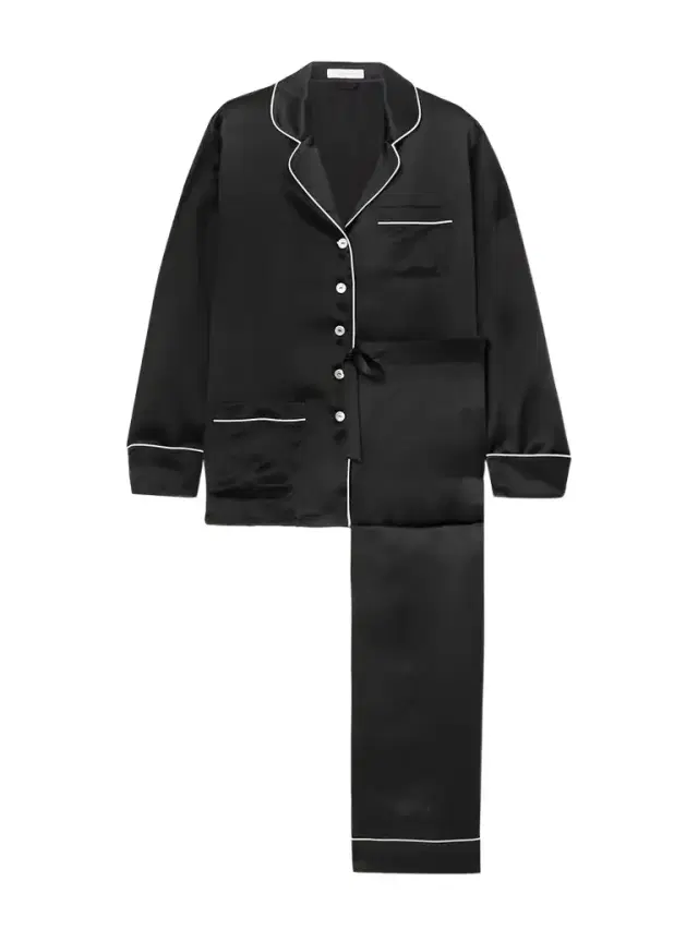 Olivia von Halle Coco Silk-satin Pajama Set
