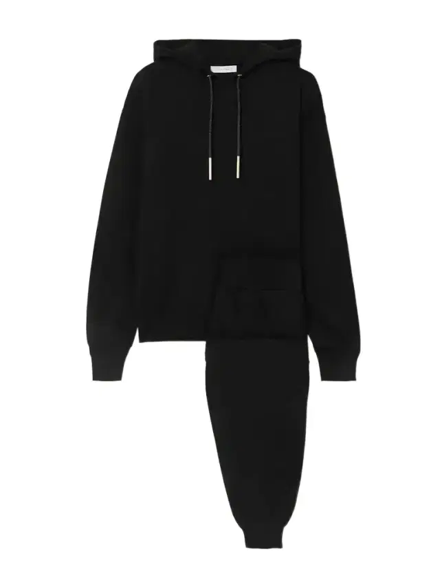 Olivia von Halle Gia Berlin Silk And Cashmere-blend Hoodie And Track Pants Set