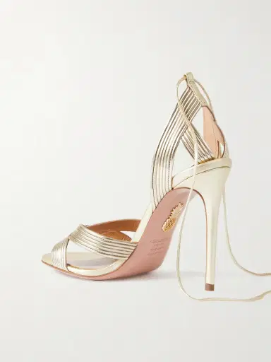 Aquazzura Ari 105 Metallic Leather Sandals | Thumbnail 3 Aquazzura Ari 105 Metallic Leather Sandals | Thumbnail 3