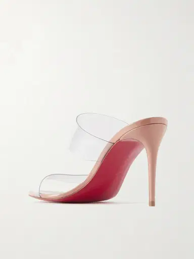 Christian Louboutin Just Nothing 85 Pvc And Patent-leather Mules | Thumbnail 3 Christian Louboutin Just Nothing 85 Pvc And Patent-leather Mules | Thumbnail 3