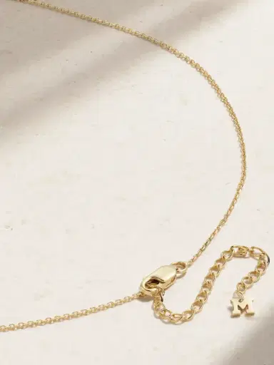 Mateo Initial 14-karat Gold, Quartz And Diamond Necklace | Thumbnail 3