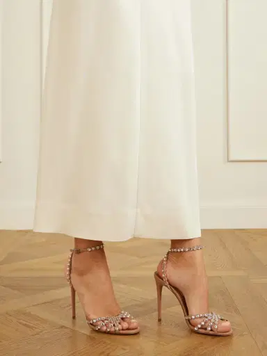 Aquazzura Tequila 105 Crystal-embellished Leather Sandals | Thumbnail 2