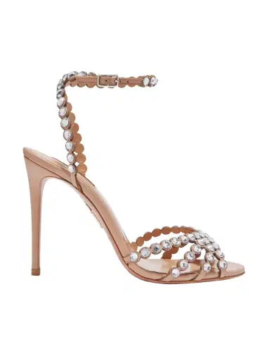 Aquazzura Tequila 105 Crystal-embellished Leather Sandals | Thumbnail 1
