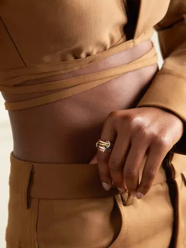 Spinelli Kilcollin Hyacinth Set Of Four 18-karat Yellow And Rose Gold And Sterling Silver Rings | Thumbnail 2