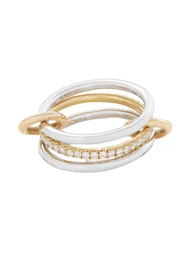 Spinelli Kilcollin Sonny Set Of Three 18-karat White, Yellow And Rose Gold Diamond Rings | Thumbnail 1