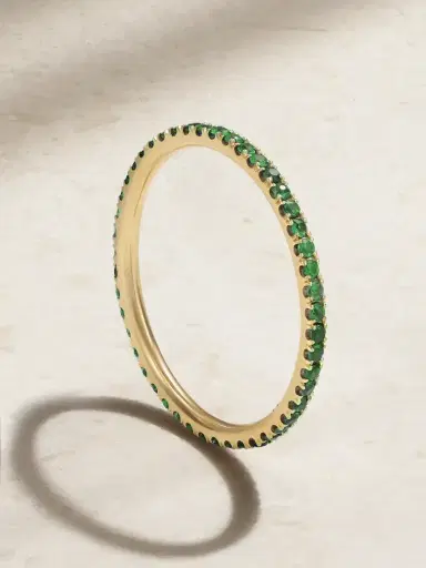 Ileana Makri Thread 18-karat Gold Tsavorite Ring | Thumbnail 1 Ileana Makri Thread 18-karat Gold Tsavorite Ring | Thumbnail 1