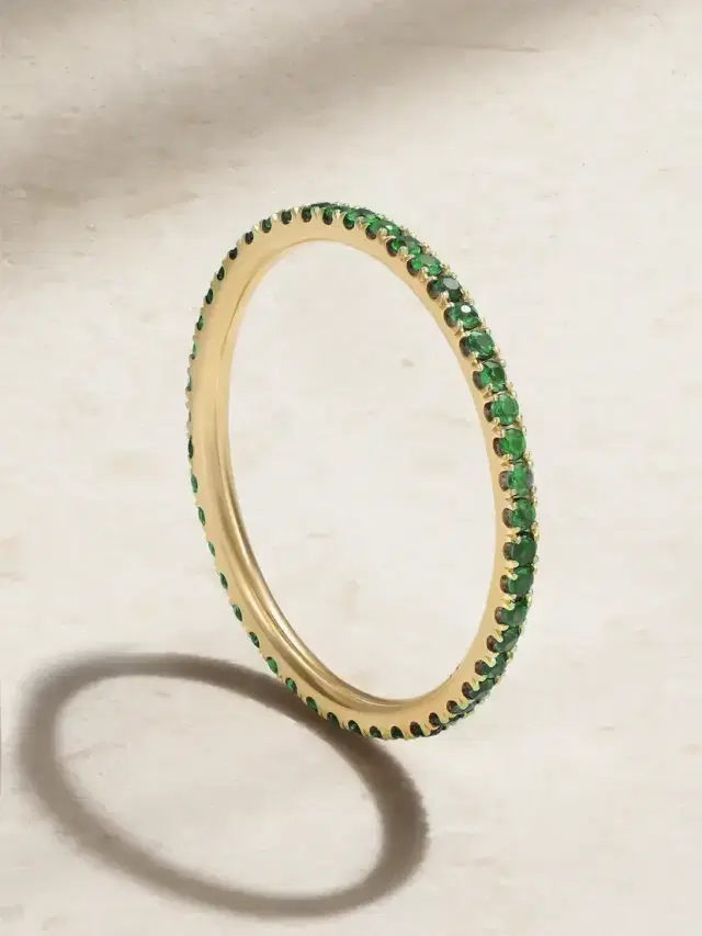 Ileana Makri Thread 18-karat Gold Tsavorite Ring