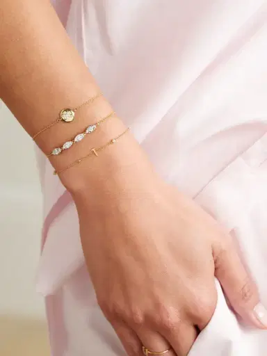 STONE AND STRAND Initial 14-karat Gold Pearl Bracelet | Thumbnail 5 STONE AND STRAND Initial 14-karat Gold Pearl Bracelet | Thumbnail 5