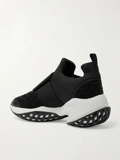 Roger Vivier Viv Run Mesh And Leather Sneakers | Thumbnail 3 Roger Vivier Viv Run Mesh And Leather Sneakers | Thumbnail 3