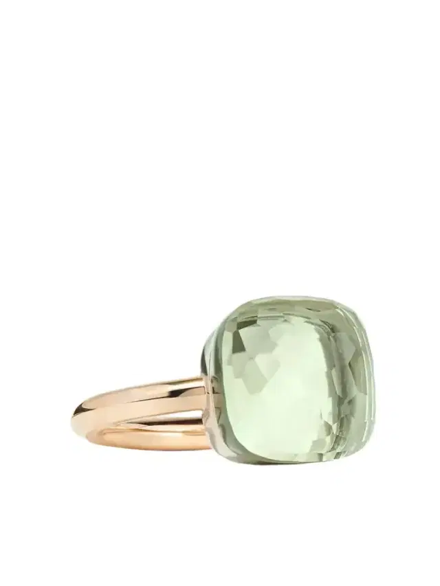 Nudo Maxi 18-karat Rose Gold Prasiolite Ring