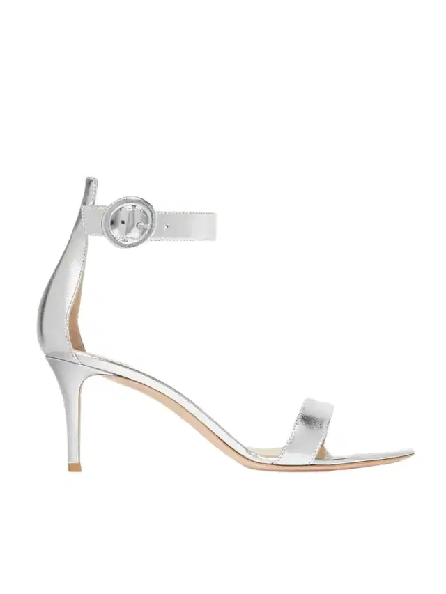 Portofino 70 Metallic Leather Sandals