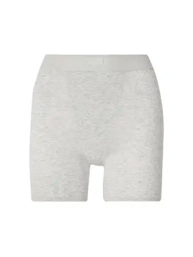 Skims Boyfriend tretch-modal And Cotton-blend Jersey Boxer horts - Light Heather Grey | Thumbnail 1 Skims Boyfriend tretch-modal And Cotton-blend Jersey Boxer horts - Light Heather Grey | Thumbnail 1