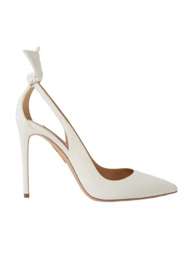 Aquazzura Bow Tie 105 Cutout Leather Pumps | Thumbnail 1 Aquazzura Bow Tie 105 Cutout Leather Pumps | Thumbnail 1