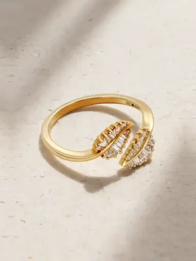 Anita Ko Small Palm Leaf 18-karat Gold Diamond Ring | Thumbnail 1 Anita Ko Small Palm Leaf 18-karat Gold Diamond Ring | Thumbnail 1