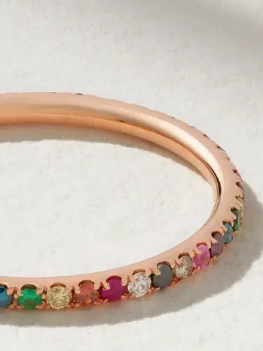 Ileana Makri Thread 18-karat Rose Gold Multi-stone Ring | Thumbnail 3 Ileana Makri Thread 18-karat Rose Gold Multi-stone Ring | Thumbnail 3